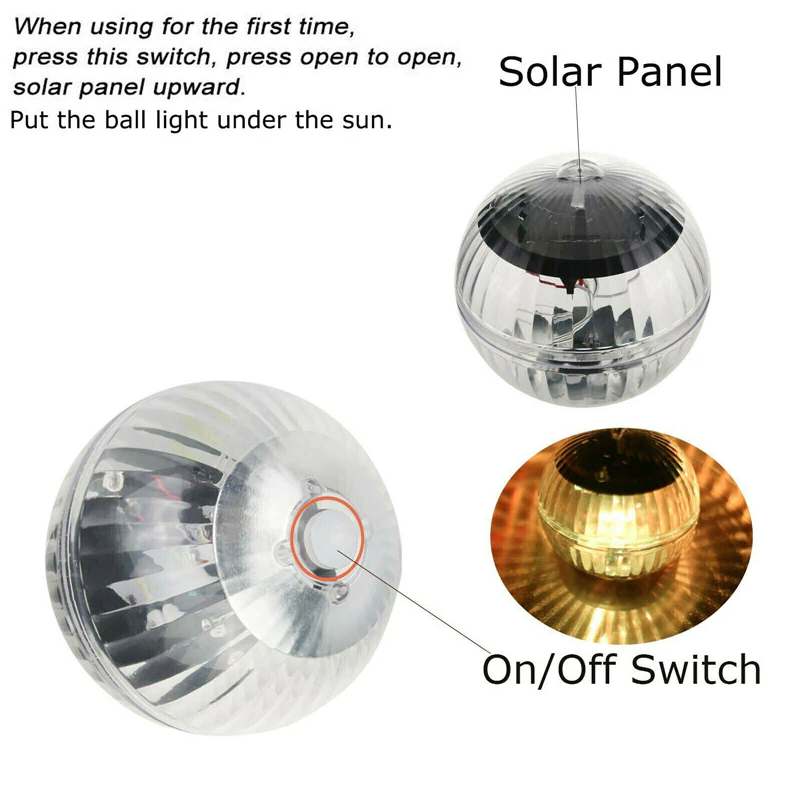 Solar Floating Pool LED Light - RGB Color Changing