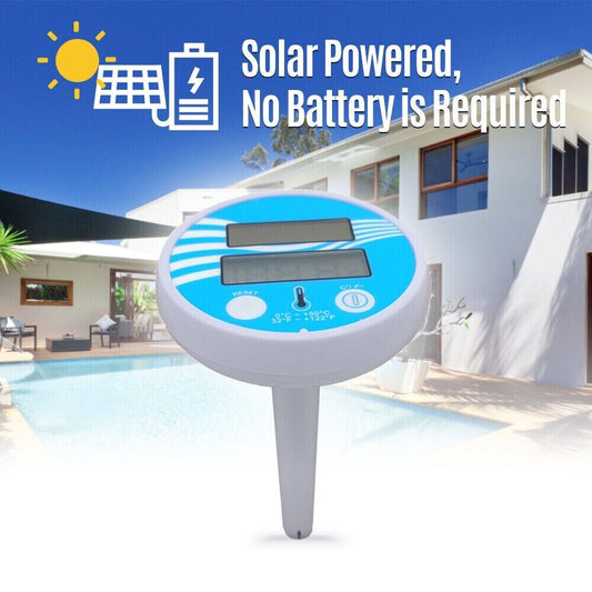 Digital Solar Pool Thermometer - Floating Waterproof for Pools & Spas