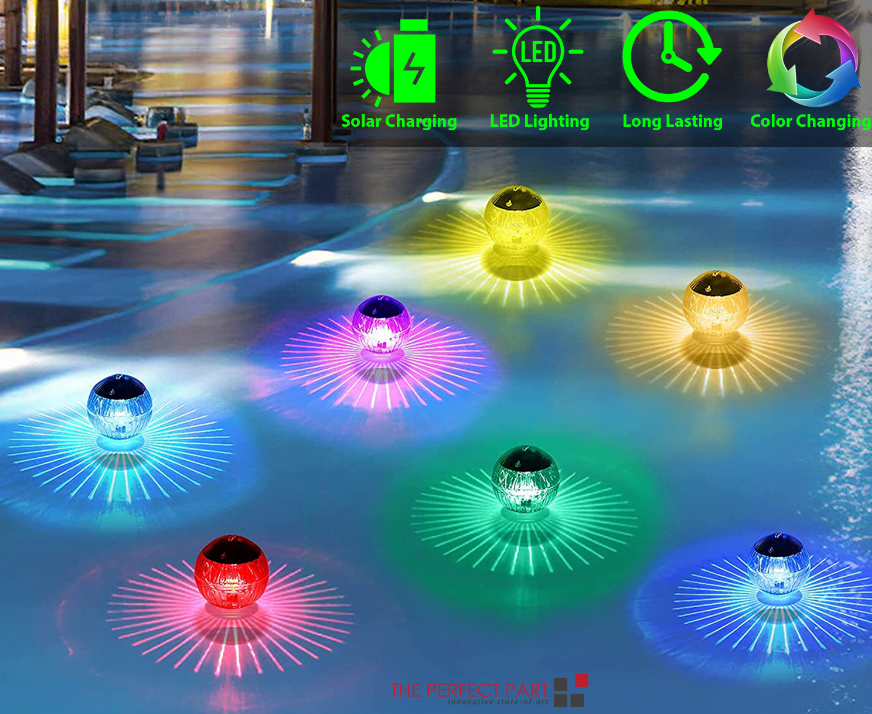 Solar Floating Pool LED Light - RGB Color Changing