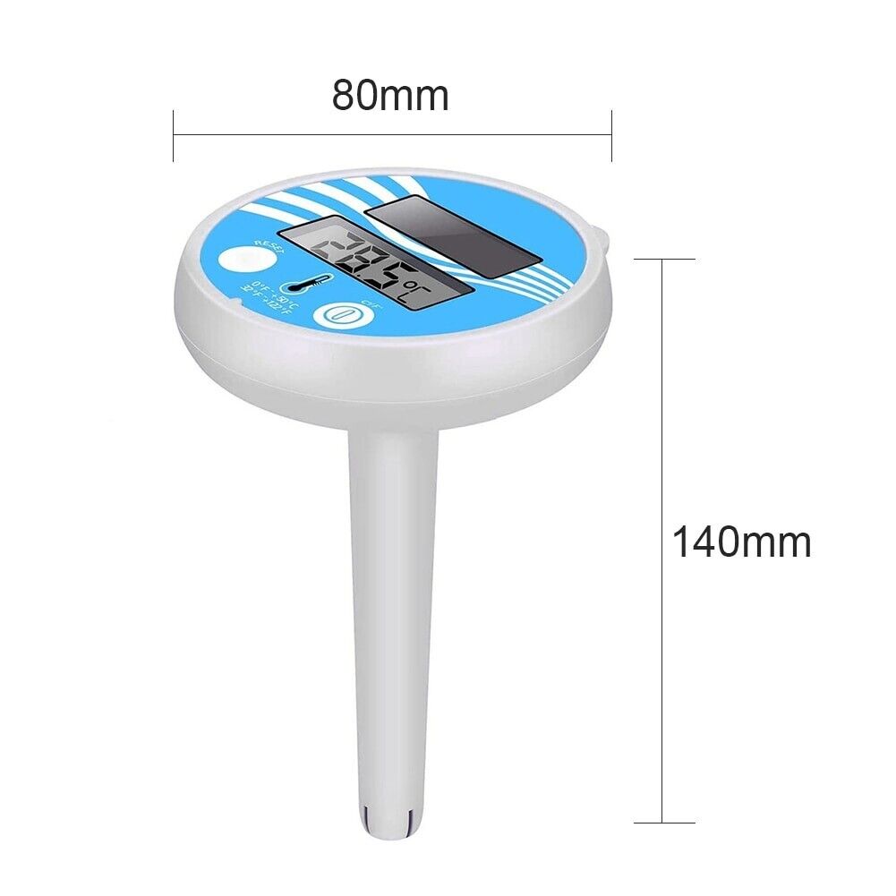 Digital Solar Pool Thermometer - Floating Waterproof for Pools & Spas