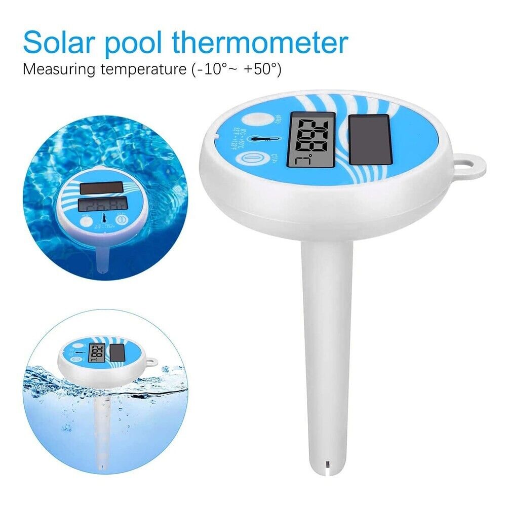 Digital Solar Pool Thermometer - Floating Waterproof for Pools & Spas