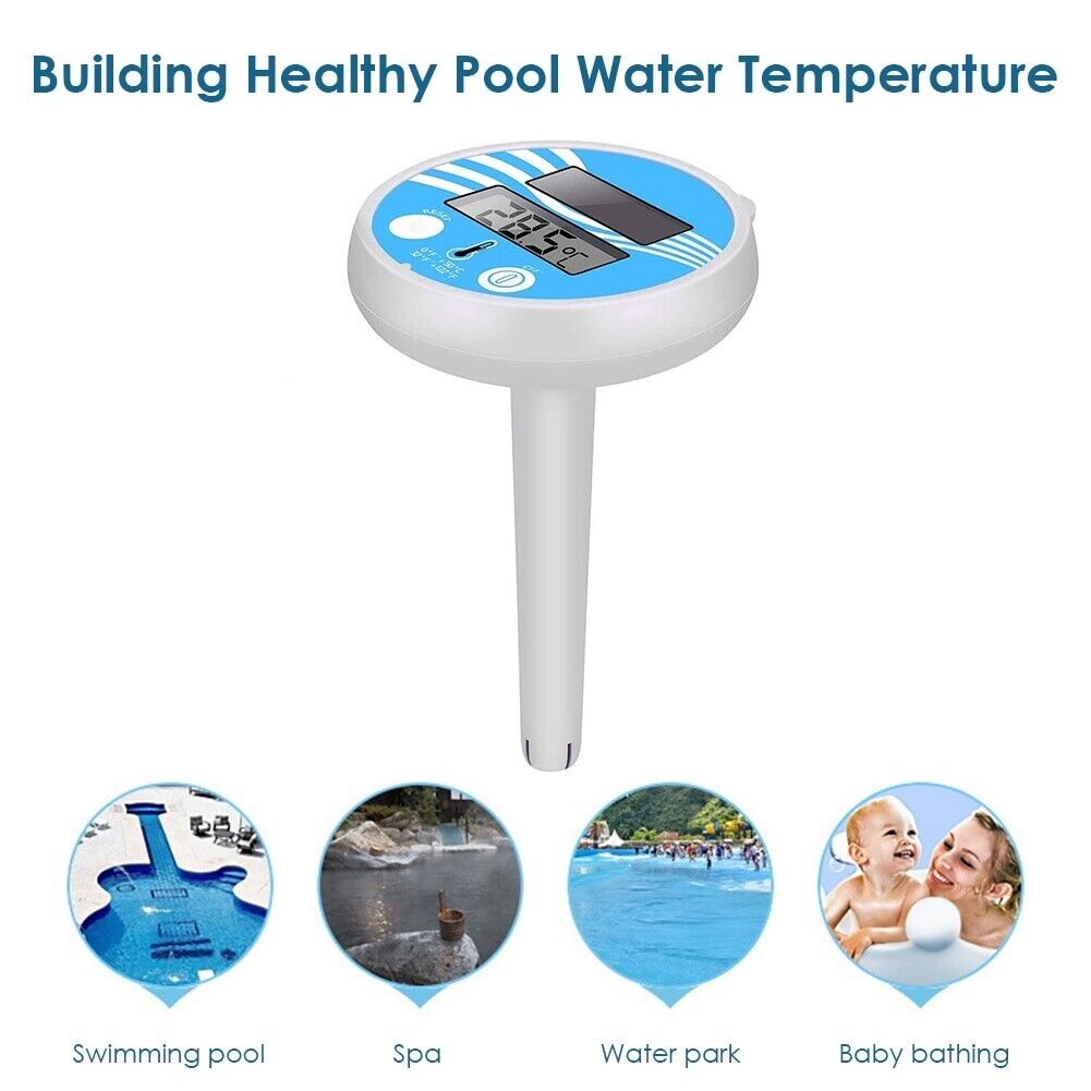 Digital Solar Pool Thermometer - Floating Waterproof for Pools & Spas