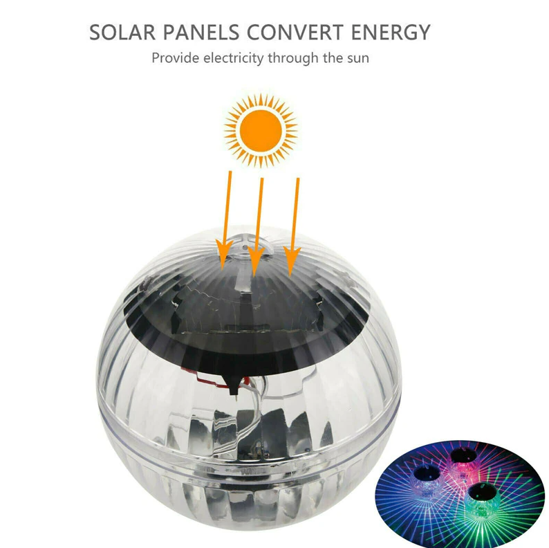 Solar Floating Pool LED Light - RGB Color Changing