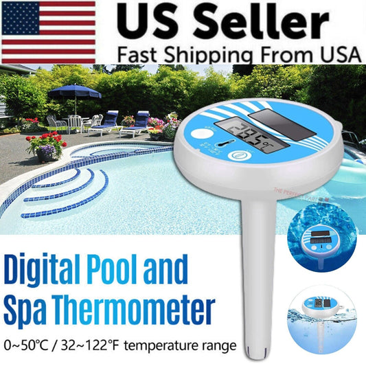 Digital Solar Pool Thermometer - Floating Waterproof for Pools & Spas